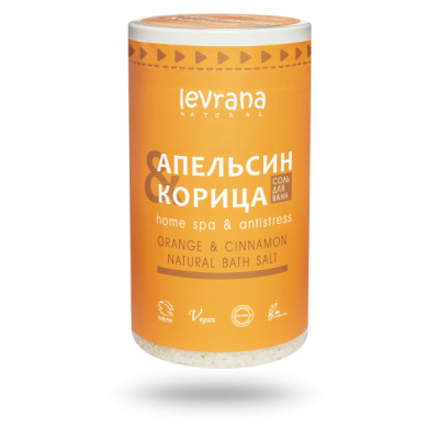 Соль для ванн с маслом апельсина и корицы Levrana