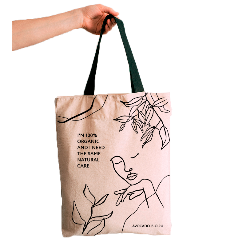 Фирменная сумка-шоппер AVOCADO из 100% натурального хлопка