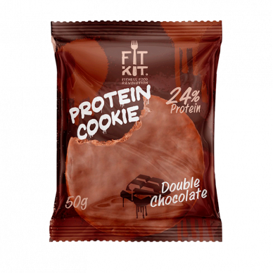 Протеиновое печенье глазированное "Двойной шоколад" FitKit