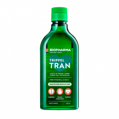 Жидкая Омега-3 Trippel Tran со вкусом лайма 375 мл Biopharma