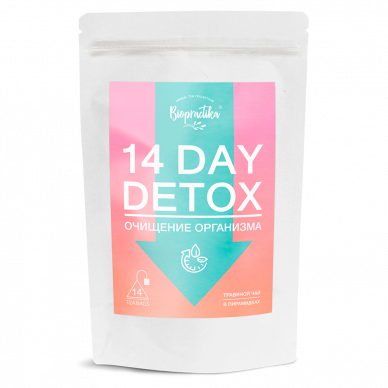 Чай травяной "14 day Detox", очищение организма Biopractika