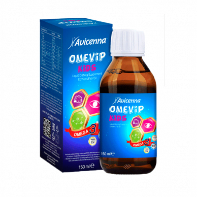 Омега-3 жидкая для детей "Со вкусом манго и ванили" OmeVip Kids Авиценна