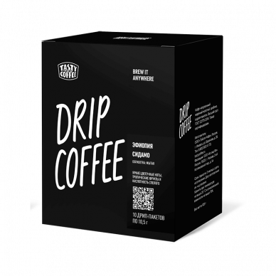 Дрип пакеты кофе «Эфиопия Сидамо» Tasty Coffee